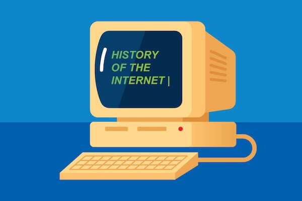 computer showing history of the internet