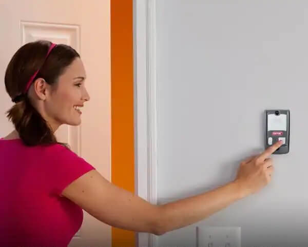 Using garage door opener switch on wall