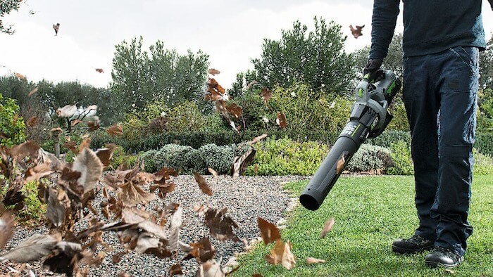 Man Using EGO Leaf Blower